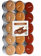 Zestaw podgrzewaczy Cynamon, 30 sztuk - Bispol Cinnamon Scented Candles — Zdjęcie N1
