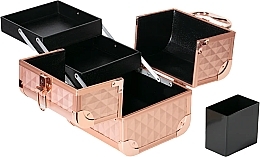 Kasetka kosmetyczna, różowe złoto - Inglot Diamond Makeup Case KC-MB152 MK107-4HE Rose Gold — Zdjęcie N3
