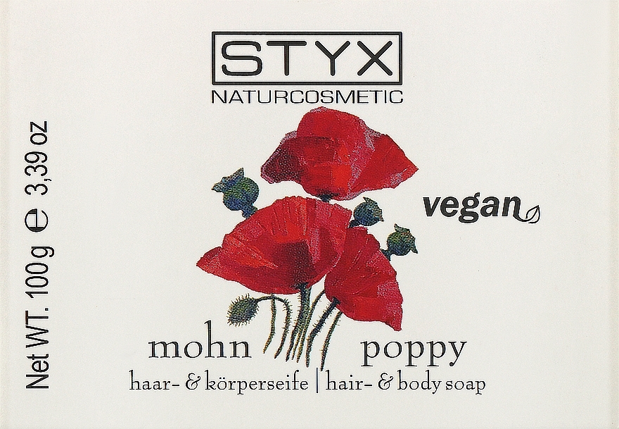 Mydło do włosów i ciała z makiem - Styx Naturcosmetic Poppy Hair & Body Soap — Zdjęcie N1
