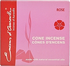 Kup Kadzidełka w stożkach Róża - Maroma Encens d'Auroville Cone Incense Rose