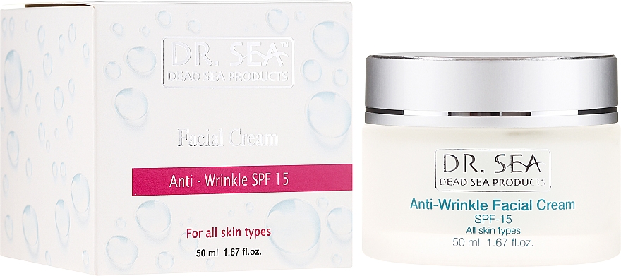 Przeciwzmarszczkowy krem do twarzy SPF 15 - Dr Sea Anti-Wrinkle Facial Cream — Zdjęcie N1