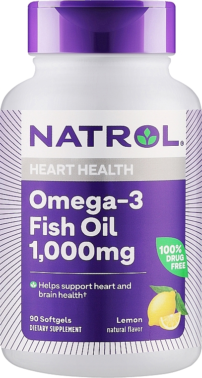 Olej rybny z kwasem Omega-3 w żelowych kapsułkach - Natrol Omega-3 Fish Oil — Zdjęcie N3