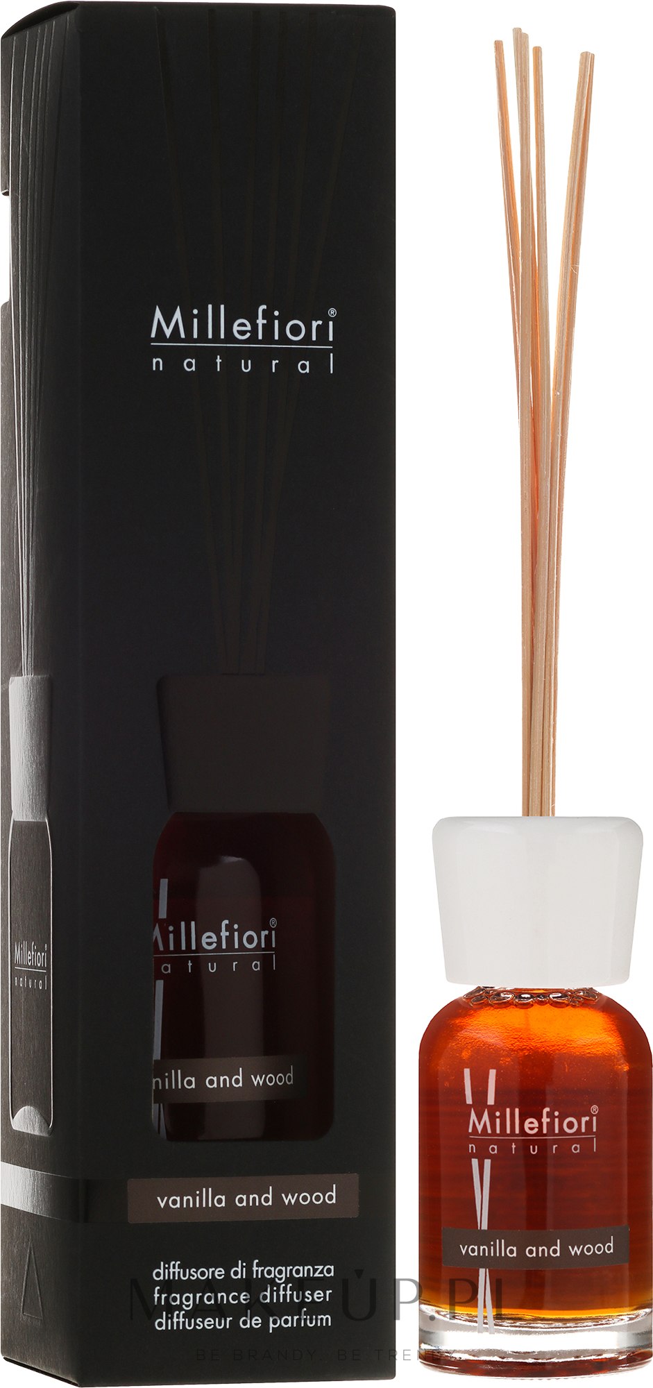 Dyfuzor zapachowy Wanilia i drewno - Millefiori Milano Natural Diffuser Vanilla & Wood  — Zdjęcie 100 ml