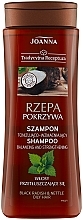 Tonizująco-wzmacniający szampon do włosów przetłuszczających się Rzepa i pokrzywa - Joanna Tradycyjna receptura — Zdjęcie N1
