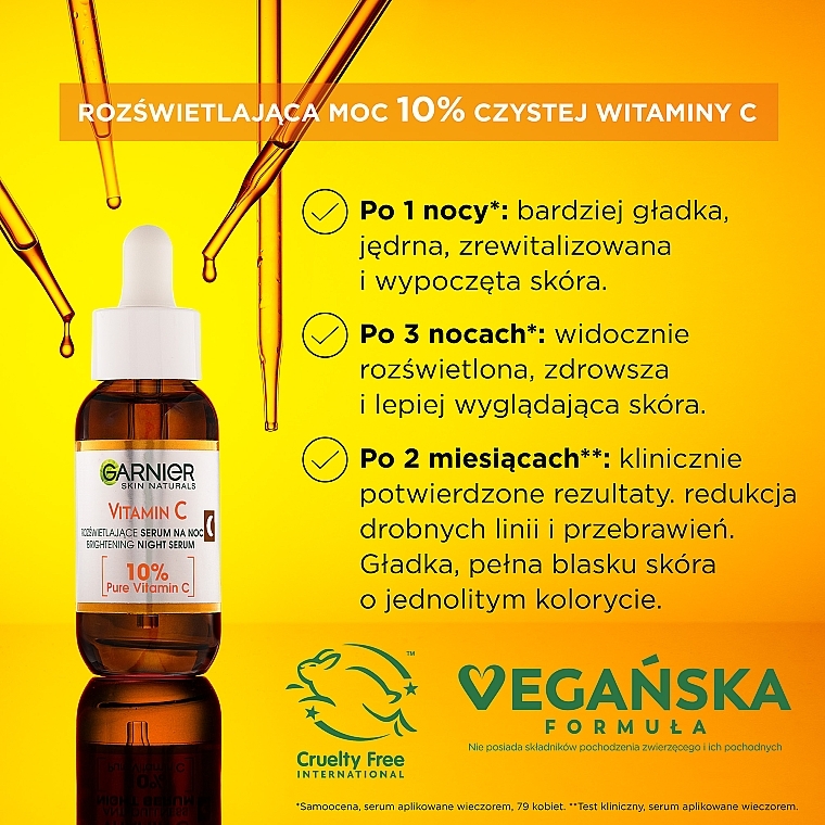 PRZECENA! Serum do twarzy na noc z witaminą C - Garnier Skin Naturals Vitamin C Serum * — Zdjęcie N14