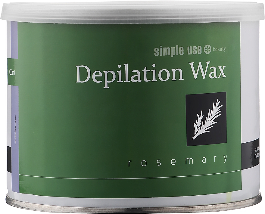 Ciepły wosk do depilacji w słoiczku Rozmaryn - Simple Use Beauty Depilation Wax — Zdjęcie N5