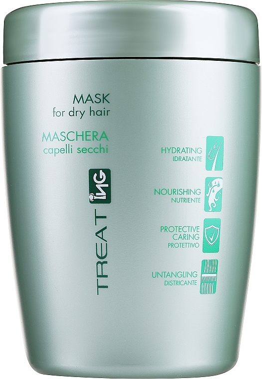 Nawilżająca maska do włosów suchych z kwasem hialuronowym i d-panthenolem - ING Professional Treat Treating Mask For Dry Hair