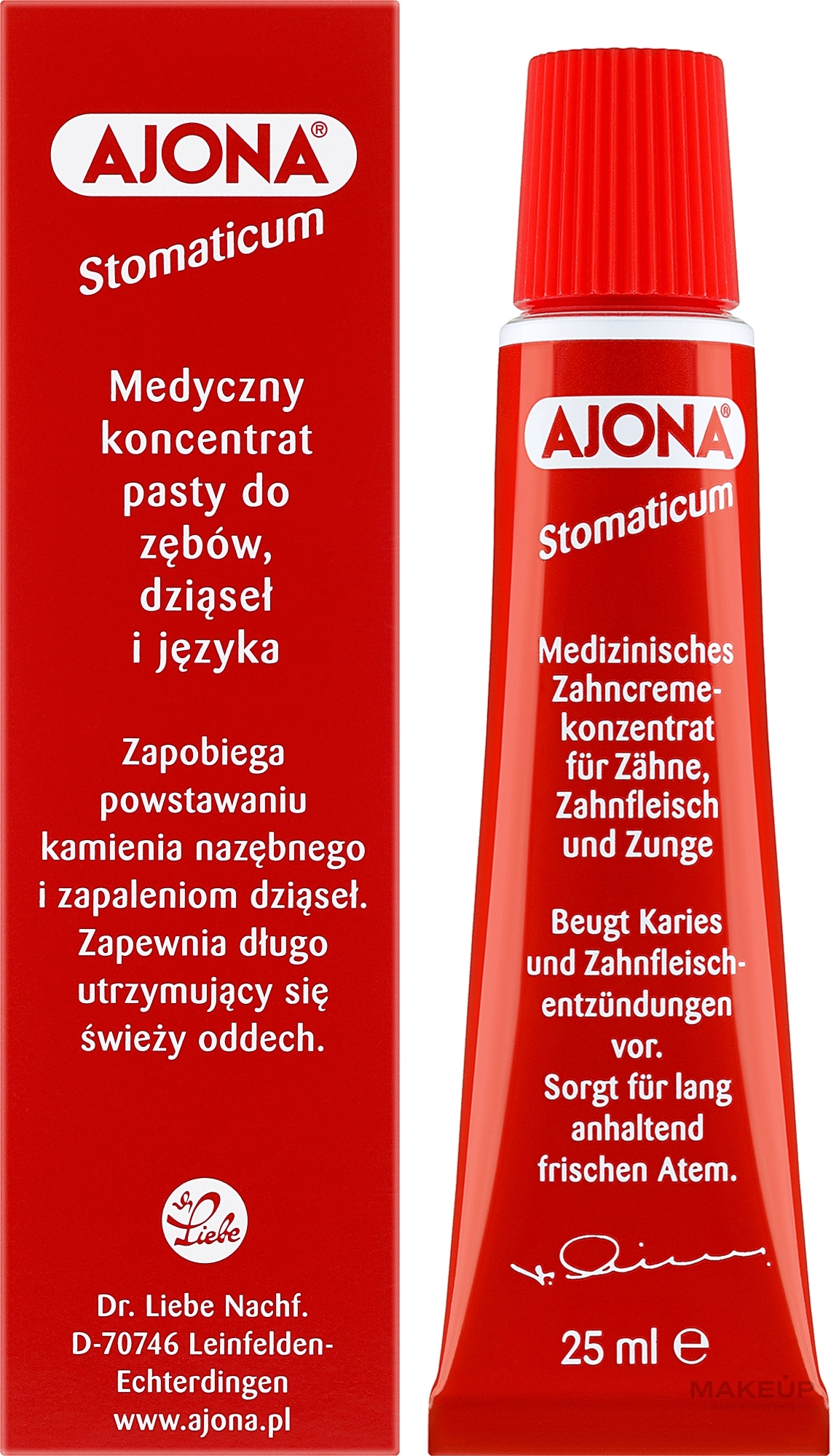 Koncentrat pasty do zębów na krwawiące dziąsła i choroby przyzębia - Ajona — Zdjęcie 25 ml