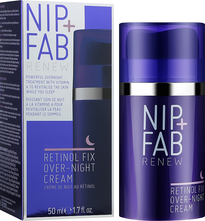 Odmładzający krem do twarzy na noc z retinolem - NIP + FAB Retinol Fix Overnight Cream — Zdjęcie N2
