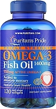 Omega-3, w kapsułkach żelowych - Puritan's Pride Triple Strength Omega-3 Fish Oil 1400mg — Zdjęcie N2