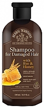 Szampon do włosów zniszczonych z ziarnem i miodem - Herbal Traditions Shampoo For Damaged Hair With Rey & Honey  — Zdjęcie N1