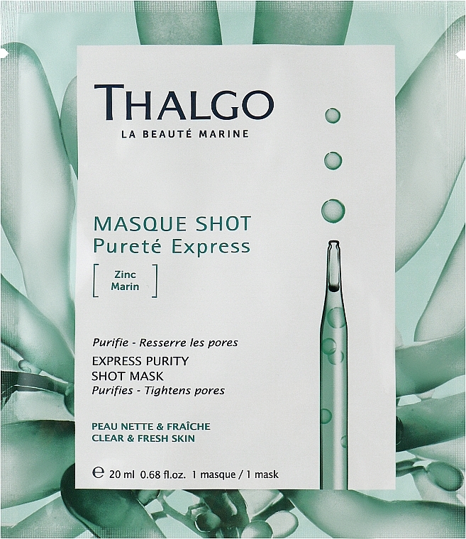 Odświeżająca maseczka na twarz - Thalgo Purete Marine Masque Shot Purete Express — Zdjęcie N1