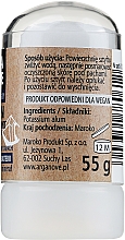 Ałun w sztyfcie 100% naturalny dezodorant mineralny bezzapachowy - Arganove Aluna Deodorant Stick — Zdjęcie N4