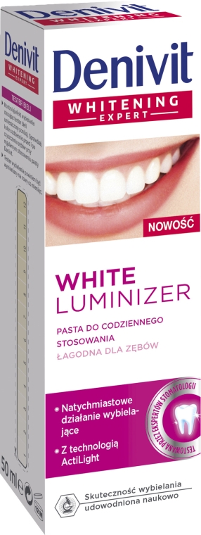Wybielająca pasta do zębów do codziennego stosowania - Denivit Whitening Expert White Luminizer