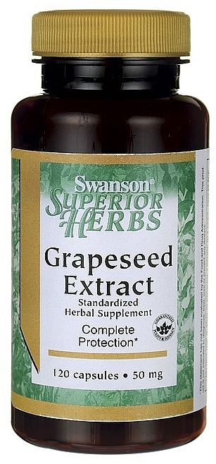 Suplement diety Ekstrakt z pestek winogron - Swanson Superior Herbs Grapeseed Extract — Zdjęcie N2