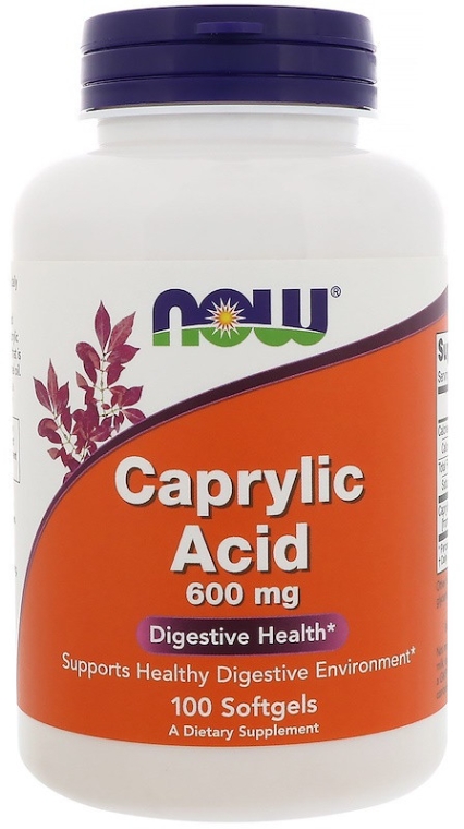 Kwas kaprylowy 600 mg na zdrowe trawienie - Now Foods Caprilyc Acid — Zdjęcie N1