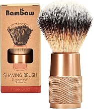 Pędzel do golenia, różowe złoto - Bambaw Vegan Shaving Brush Rose Gold — Zdjęcie N1