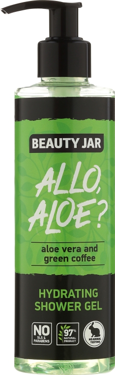 Nawilżający żel pod prysznic z zieloną kawą i aloesem - Beauty Jar Allo, Aloe? Hydrating Shower Gel — Zdjęcie N3