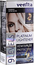 PRZECENA! Rozjaśniacz do włosów o 9 tonów - Venita Plex Platinum Lightener * — Zdjęcie N6
