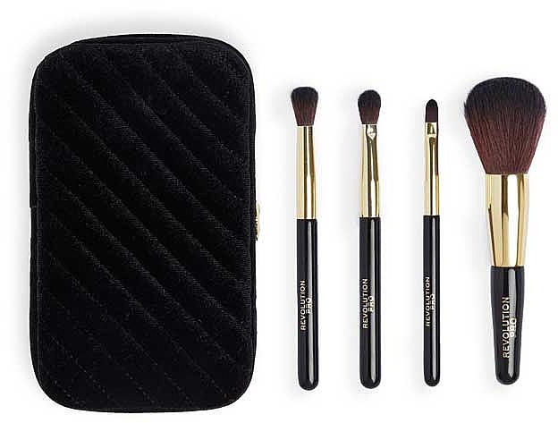 Zestaw pędzli do makijażu - Revolution Pro Glam Mini Brush Set & Case — Zdjęcie N1