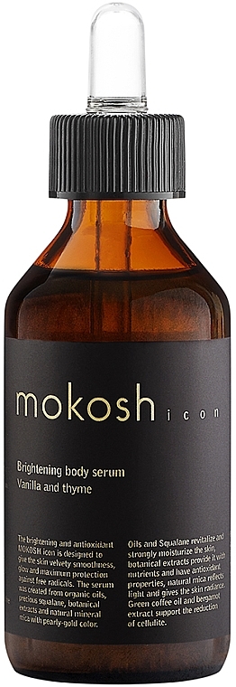 Rozświetlające serum do ciała Wanilia z tymiankiem - Mokosh Cosmetics Icon — Zdjęcie N1