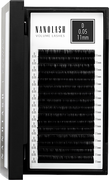 Sztuczne rzęsy D, 0.05 (11 mm) - Nanolash Volume Lashes — Zdjęcie N3