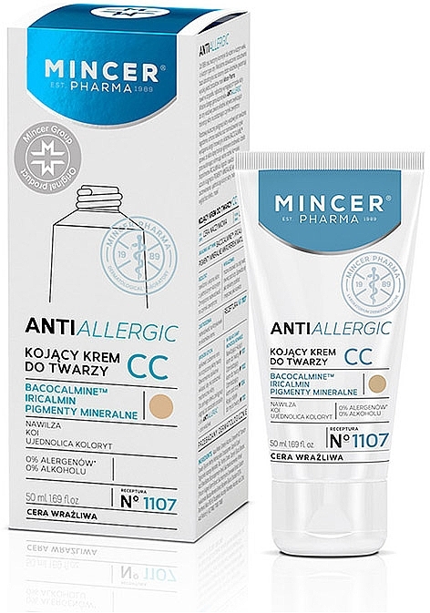 Kojący krem antyalergiczny - Mincer Pharma Anti Allergic 1107 Face Cream CC