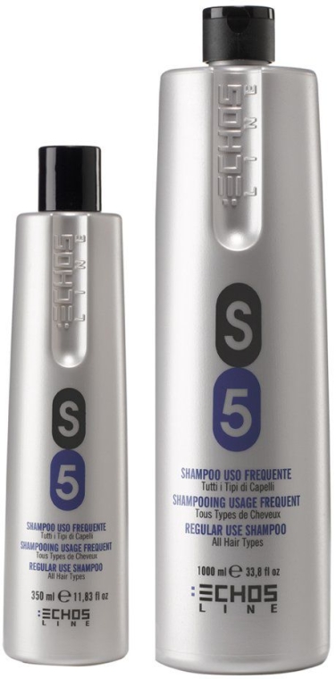 Delikatny szampon do codziennego stosowania - Echosline S5 Regural Use Shampoo — Zdjęcie N1