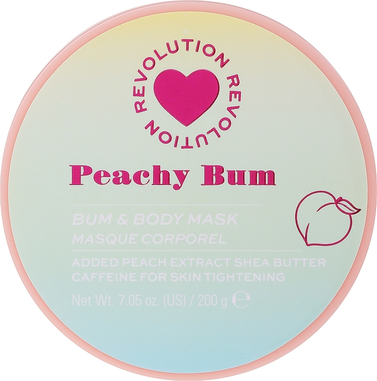 Maska na okolice pośladków - I Heart Revolution Peachy Bum Body Mask  — Zdjęcie N1