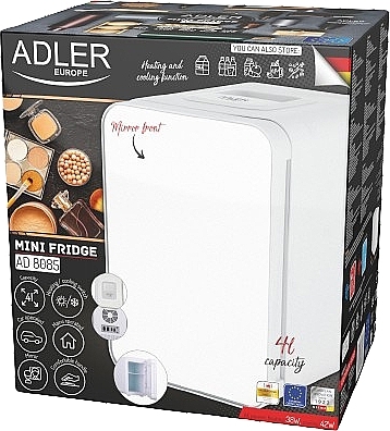 Mini lodówka, biała - Adler AD 8085 — Zdjęcie N1
