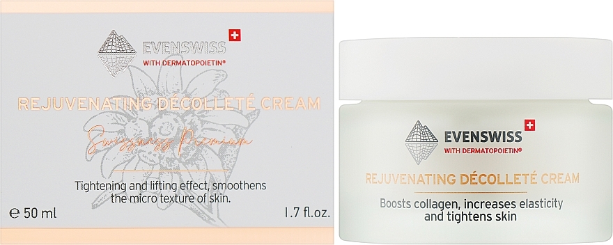 Odmładzający krem na dekolt - Evenswiss Rejuvenating Decollete Cream — Zdjęcie N2