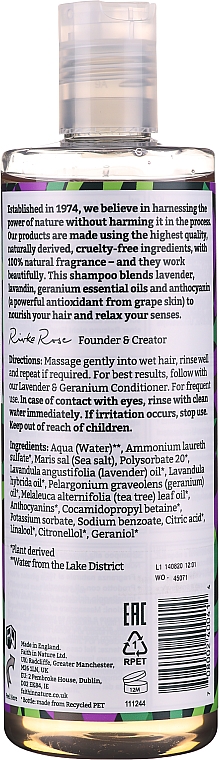 Szampon do włosów normalnych i suchych Lawenda i geranium - Faith In Nature Lavender & Geranium Shampoo — Zdjęcie N2