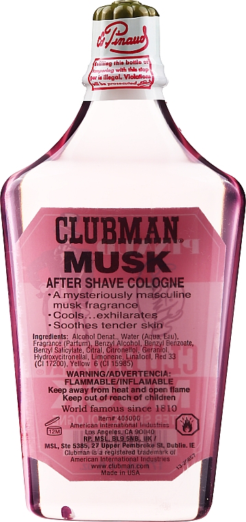 Clubman Pinaud Musk - Woda kolońska po goleniu — Zdjęcie N4