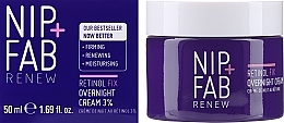 Odmładzający krem do twarzy na noc z retinolem 3% - NIP + FAB Retinol Fix Overnight Cream 3% — Zdjęcie N2