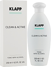 Tonik do twarzy - Klapp Clean & Active Tonic with Alcohol — Zdjęcie N4