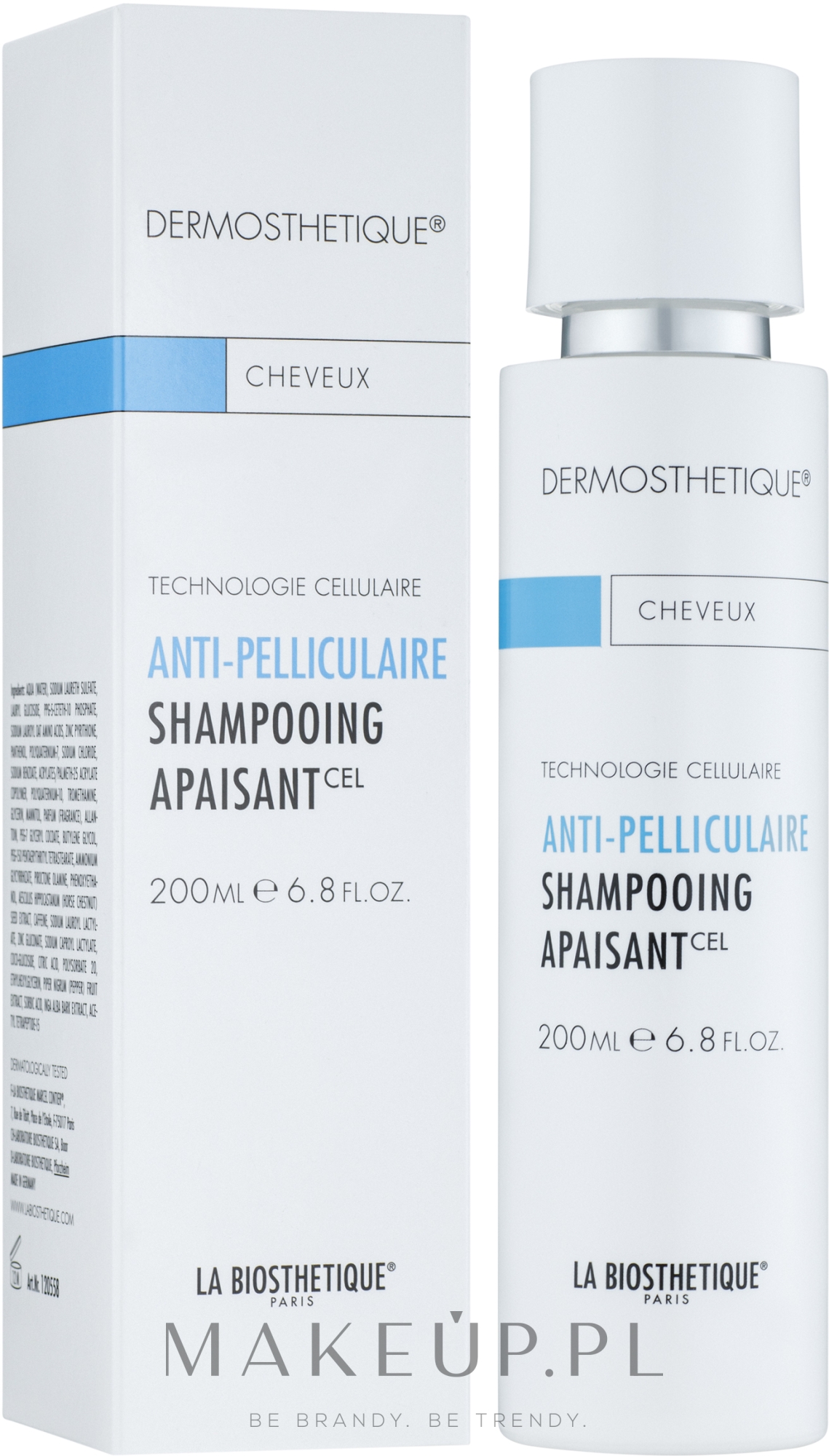 Aktywny komórkowy szampon przeciwłupieżowy do wrażliwej skóry głowy - La Biosthetique Dermosthetique Shampooing Apaisant — Zdjęcie 200 ml