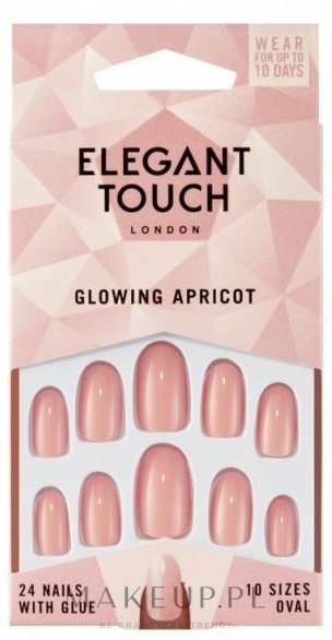 Sztuczne paznokcie - Elegant Touch Glowing Apricot False Nails — Zdjęcie 24 szt.