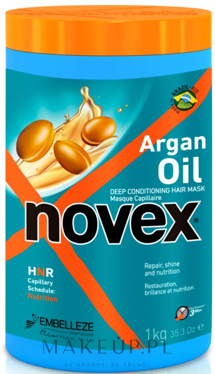 Odżywcza maska do włosów - Novex Argan Oil Deep Conditioning Hair Mask — Zdjęcie 1000 ml
