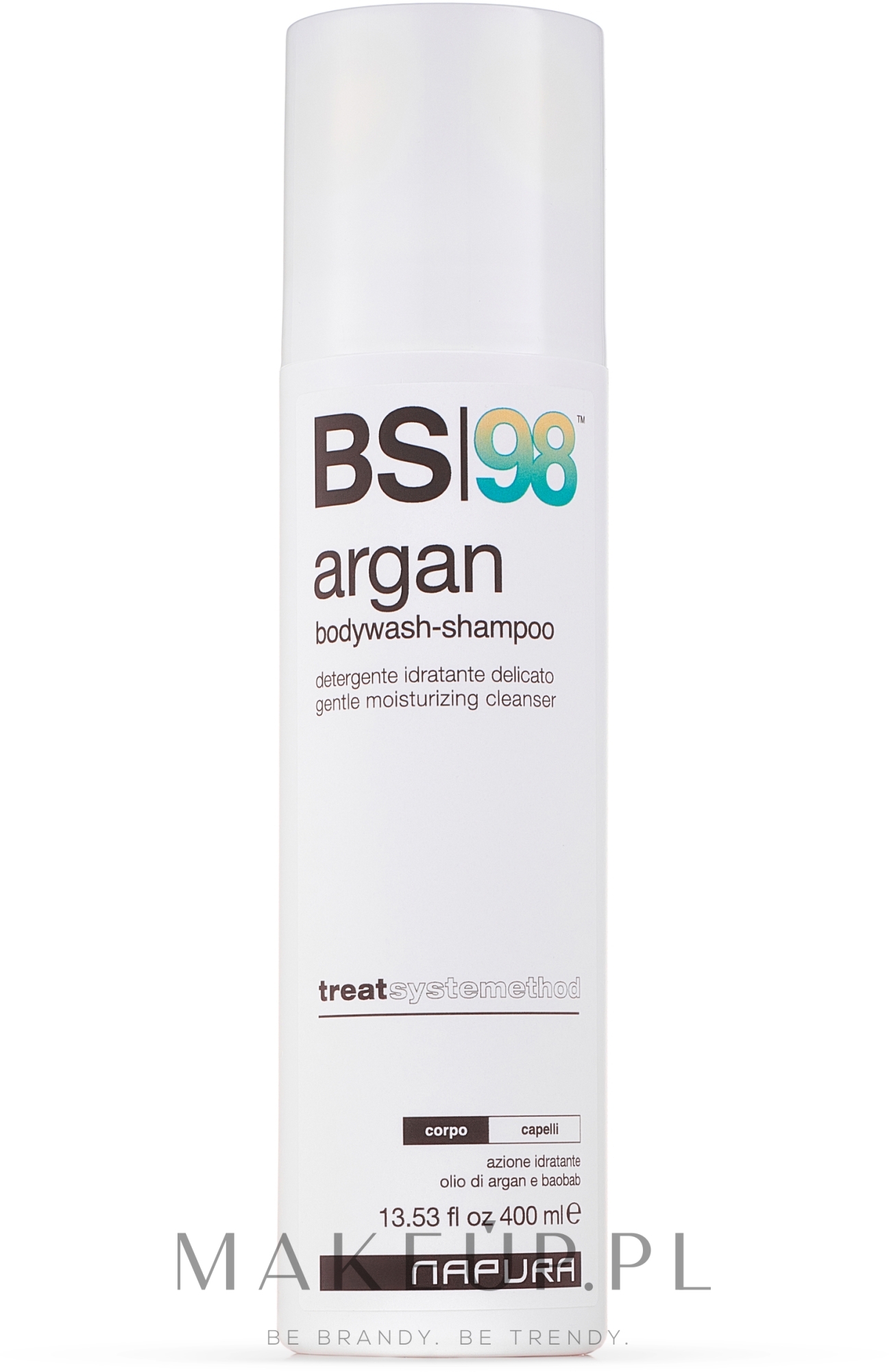 Arganowy szampon do włosów i ciała - Napura BS98 Argan Bodywash Shampoo — Zdjęcie 400 ml