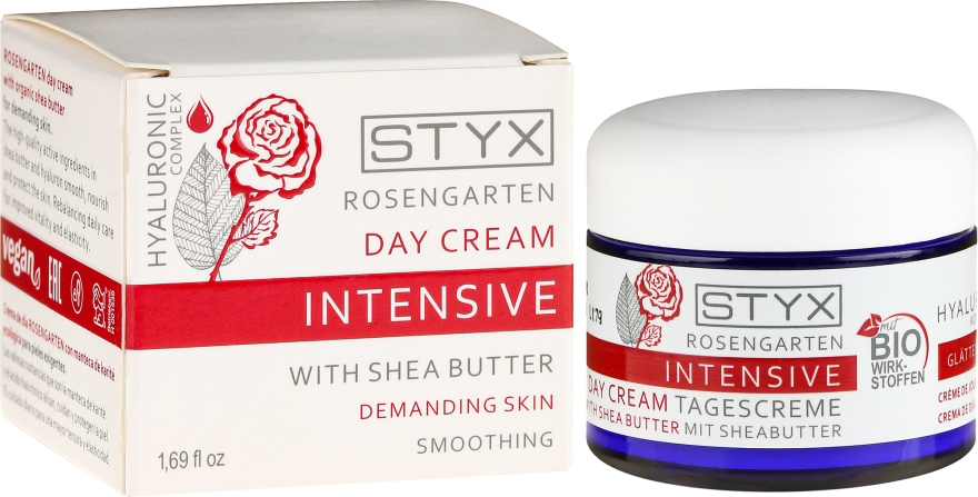 Krem do twarzy na dzień z organicznym masłem shea - Styx Naturcosmetic Rose Garden Intensive Day Cream — Zdjęcie N2