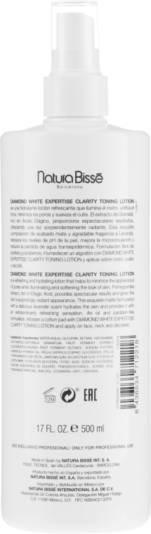 Płyn tonizująco-oczyszczający do twarzy - Natura Bissé Diamond White Clarity Toning Lotion — Zdjęcie N2