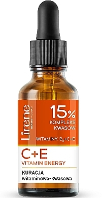 Witaminowo-kwasowy kompleks do twarzy - Lirene C+E Vitamin Energy — Zdjęcie N1