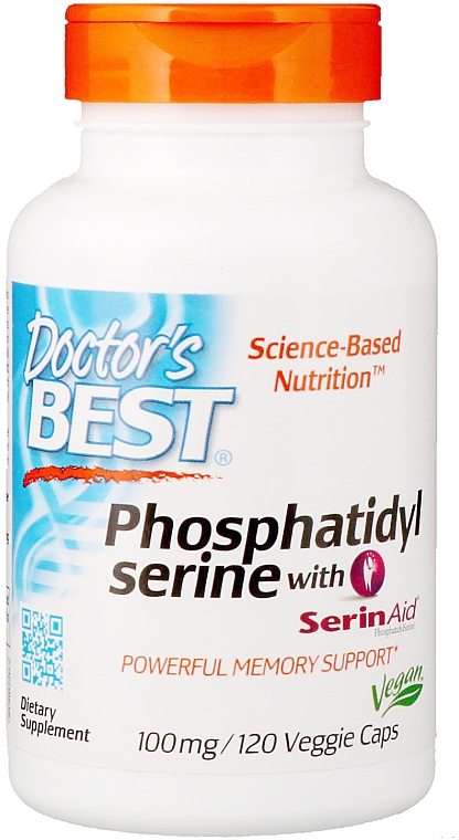 Fosfatydyloseryna i SerinAid w kapsułkach, 100 mg - Doctor's Best  — Zdjęcie N1