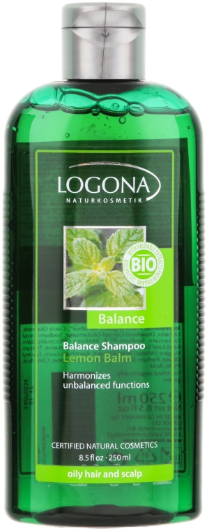 Szampon przywracający równowagę tłustym włosom - Logona Hair Care Balance Shampoo Lemon Balm