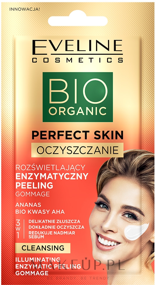 Rozświetlający enzymatyczny peeling gommage - Eveline Cosmetics Perfect Skin — Zdjęcie 8 ml