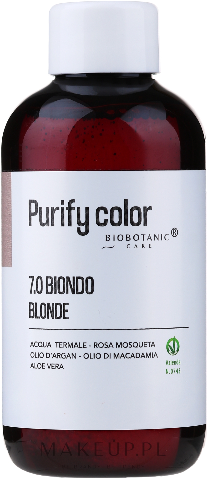 Farba do włosów - BioBotanic Purify Color — Zdjęcie 7.0 - Blonde