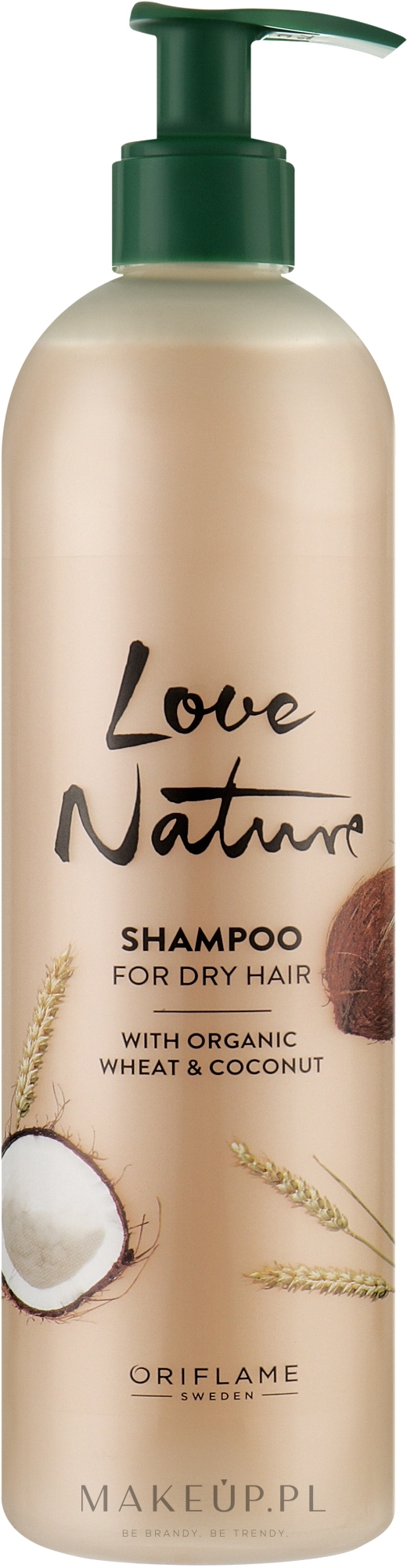 Szampon z organiczną pszenicą i olejem kokosowym do włosów suchych - Oriflame Love Nature Organic Wheat & Coconut Shampoo — Zdjęcie 500 ml