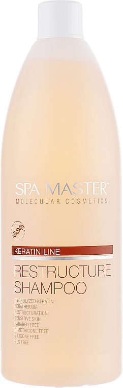 Restrukturyzujący szampon z keratyną - Spa Master Keratin Line Restructure Shampoo — Zdjęcie N3