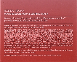 PRZECENA! Nawilżająca maska do twarzy na noc z ekstraktem z arbuza - Holika Holika Watermelon Aqua Sleeping Mask * — Zdjęcie N2