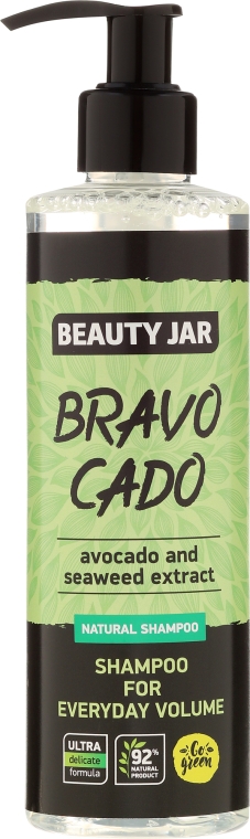 Szampon do włosów dodający objętości - Beauty Jar Bravo Cado Natural Shampoo